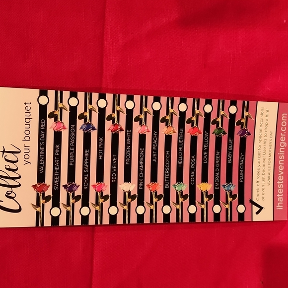 Steven Singer Real Pink Rose Preserved and Dipped in 24 Karat Gold - Picture 9 of 11